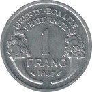 Franciaország-1946B-1 Franc-Aluminium-VF-Pénzérme
