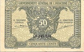 Francia Indokína 1942. 50 Cents-F