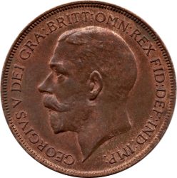 Nagy-Britannia-1911-1926-1 Penny-Bronz-VF-Pénzérme