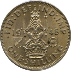 Nagy-Britannia-1947-1948-1 Shilling-Réz-Nikkel-VF-Pénzérme (skót)