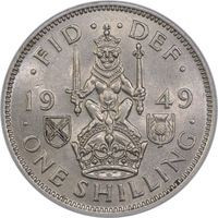 Nagy-Britannia-1949-1951-1 Shilling-Réz-Nikkel-VF-Pénzérme (skót)