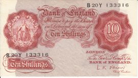 Nagy-Britannia 1955-1960. 10 Shillings-XF