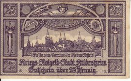 Németország 1920. 25 Pfennig-Hildesheim-VF 