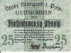 Németország 1920. 25 Pfennig-Stargard i. Pom--VF 