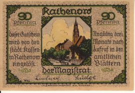 Németország 1921. 90 Pfennig-Rathenow-VF 