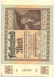 Németország 1922. 5000 Mark-F