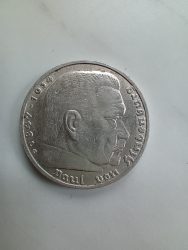 Németország-1936D-5 Mark-Ezüst-Pénzérme