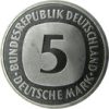 Németország-1975-2001-5 Mark-Réz-Nikkel-VF-Pénzérme