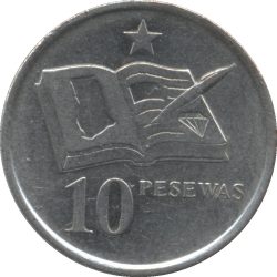 Ghána-2016-10 Pesawas-Nikkelezett acél-UNC-Pénzérme
