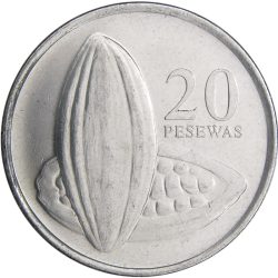 Ghána-2016-20 Pesawas-Nikkelezett acél-UNC-Pénzérme
