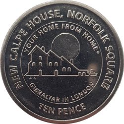 Gibraltár-2018-10 Penny-Nikkelezett acél-UNC-Pénzérme