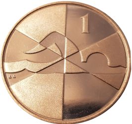 Gibraltár-2019-1 Penny-Bronzbevonatú acél-UNC-Pénzérme