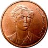Görögország-1990-2 Drachmai-Réz-UNC-Pénzérme