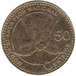 Guatemala-2012-50 Centavos-Sárgaréz bevonatú acél-UNC-Pénzérme