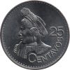 Guatemala-2016-25 Centavos-Rozsdamentes acél-UNC-Pénzérme