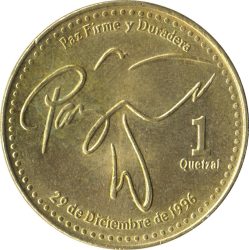 Guatemala-2018-1 Quetzal-Nikkel-réz-UNC-Pénzérme