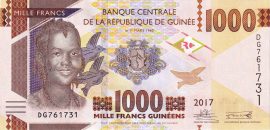 Guinea 2015. 1000 Francs-UNC