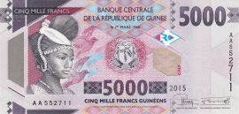 Guinea 2015-2022. 5000 Francs-UNC