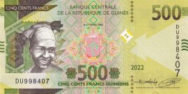 Guinea 2018-2022. 500 Francs-UNC