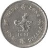 Hongkong-1987-1 Dollar-Réz-Nikkel-VF-Pénzérme