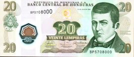 Honduras 2008. 20 Lempiras UNC