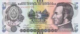 Honduras 2012-2022. 5 Lempiras UNC