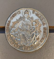 Magyarország-1789-1/2 Tallér-Ezüst-Pénzérme (Kitűzőnek átalakítva)