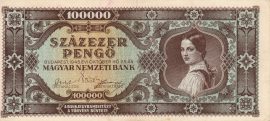Hungary 1945. 100000 Pengo-VG
