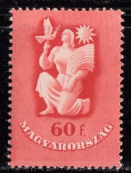 Hungary-1947 set-Peace-UNC-Stamps