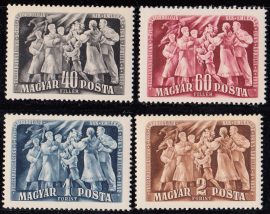 Hungary-1950 set-The 10th Anniversary of the Liberation-UNC-Stamps