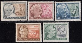 Magyarország-1950 sor-Gyermek-UNC-Bélyegek