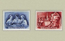 Hungary-1951 set-Animals-UNC-Stamps