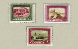 Hungary-1952 set-Moszkva-UNC-Stamps