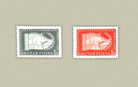 Hungary-1956 set-Dogs-UNC-Stamps