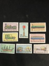 Hungary-1959 set-Transport Museum-UNC-Stamp