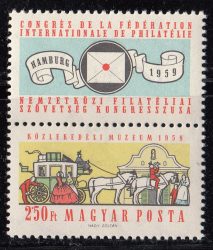 Hungary-1959 set-FIP-UNC-Stamps