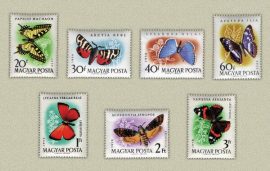 Hungary-1959 set-Butterfly-UNC-Stamp