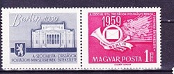 Hungary-1959 set-Postal Minister Conference-UNC-Stamp