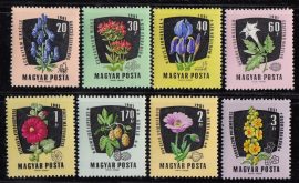 Hungary-1961 set-Flowers-UNC-Stamp