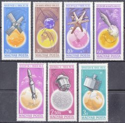 Hungary-1965 set-Space Exploration Achievements-UNC-Stamp