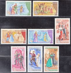 Hungary-1967 set-Operas-UNC-Stamp