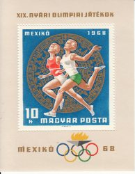 Hungary-1968 blokk-Olimpyc-UNC-Stamp