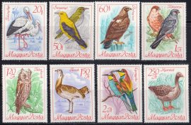 Hungary-1968 set-Protected Birds-UNC-Stamp