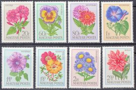 Hungary-1968 set-Flowers-UNC-Stamp