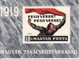 Hungary-1969 blokk-The 50th Anniversary of the Founding of Soviet Republic-UNC-Stamp