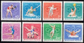 Hungary-1970 set-The 75th Anniversary of the Hungarian Olympic Committee-UNC-Stamps