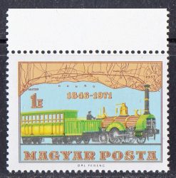 Hungary-1971-The 125th Anniversary of the Hungarian Railways-UNC-Stamp