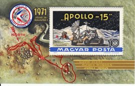 01.Magyarország-1972 blokk-Apollo 15-UNC-Bélyegek