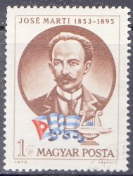 Hungary-1973-The 120th Anniversary of the Birth of Jose Marti-UNC-Stamp