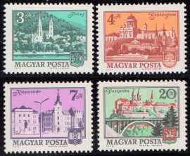 Hungary-1973 set-City Scapes-UNC-Stamp
